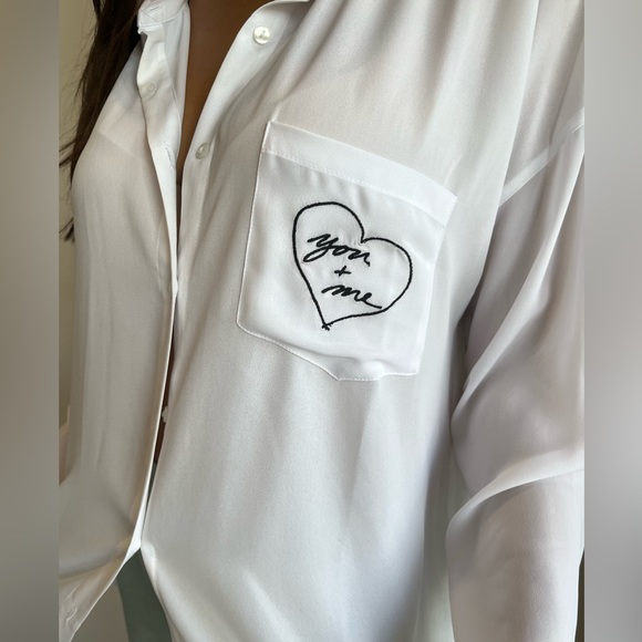 White Long Sleeve Blouse - Picture 2 of 4